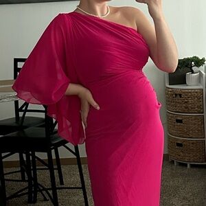 Pink dress worn only once to the floor